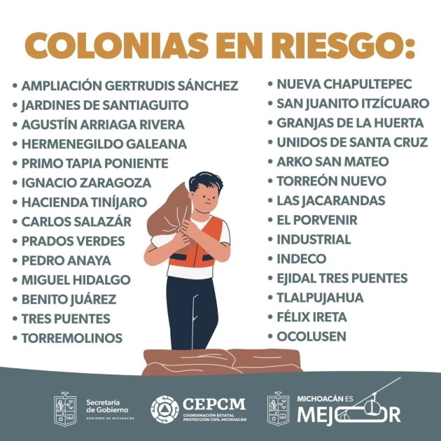 PC estatal refuerza operativo de prevención por desfogue de la presa de Cointzio 